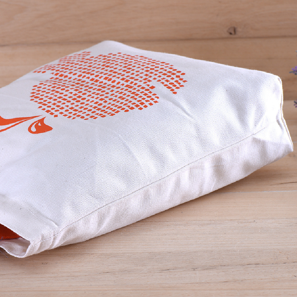 China factory  pure color with colorful fish printing cotton creative korean style environmental bulk shopping bag