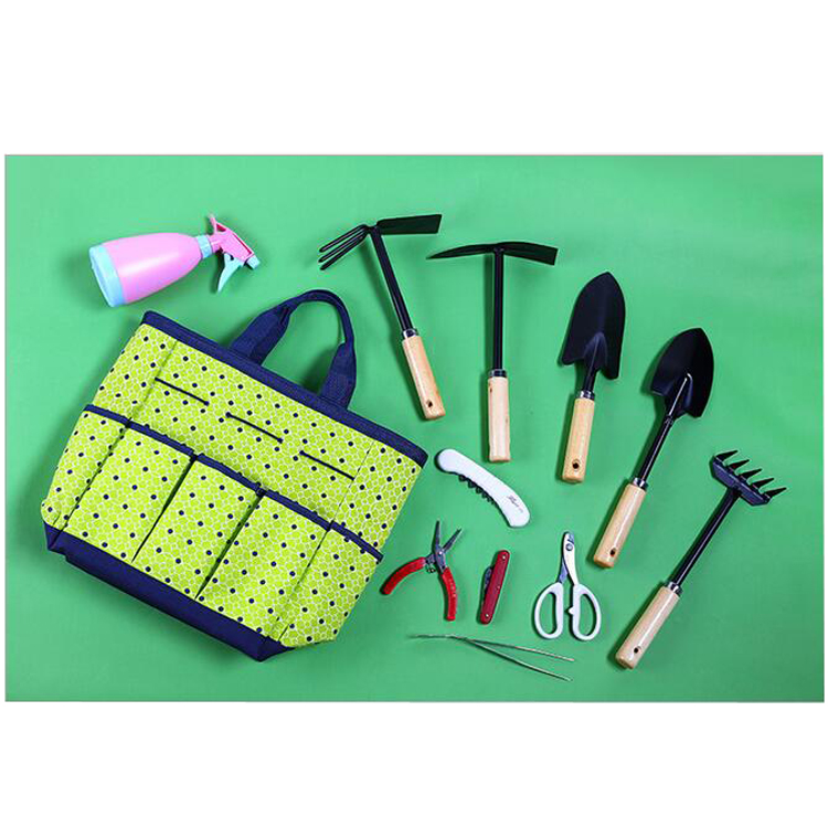 600D polyester durable tote handle lightweight big size garden tool bag