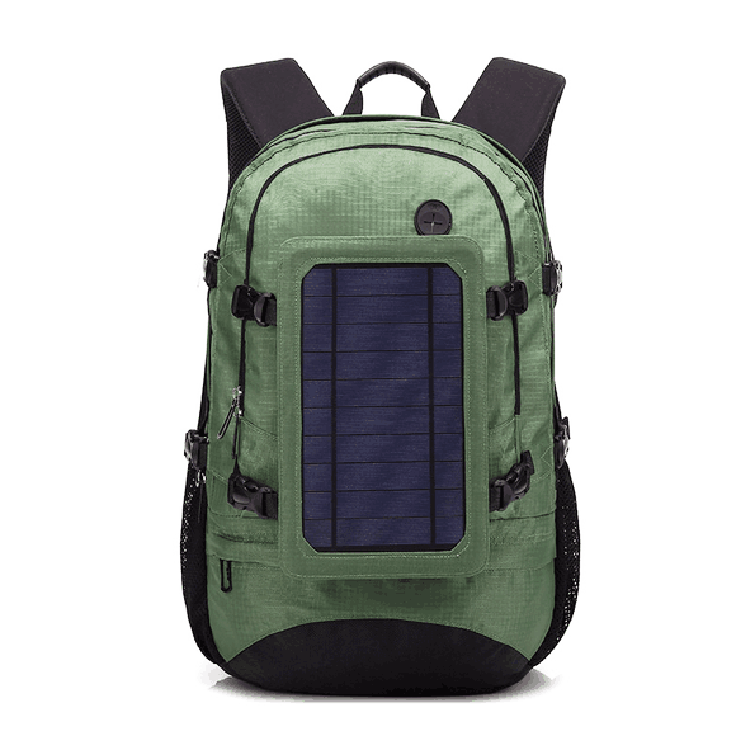 હાઇકિંગ અને કેમ્પિંગ માટે હોલસેલ ફેશન આઉટડોર સોલર ચાર્જર બેકપેક સૌર સાયકલ પાવર બેગ