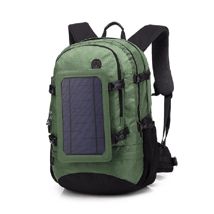 હાઇકિંગ અને કેમ્પિંગ માટે હોલસેલ ફેશન આઉટડોર સોલર ચાર્જર બેકપેક સૌર સાયકલ પાવર બેગ