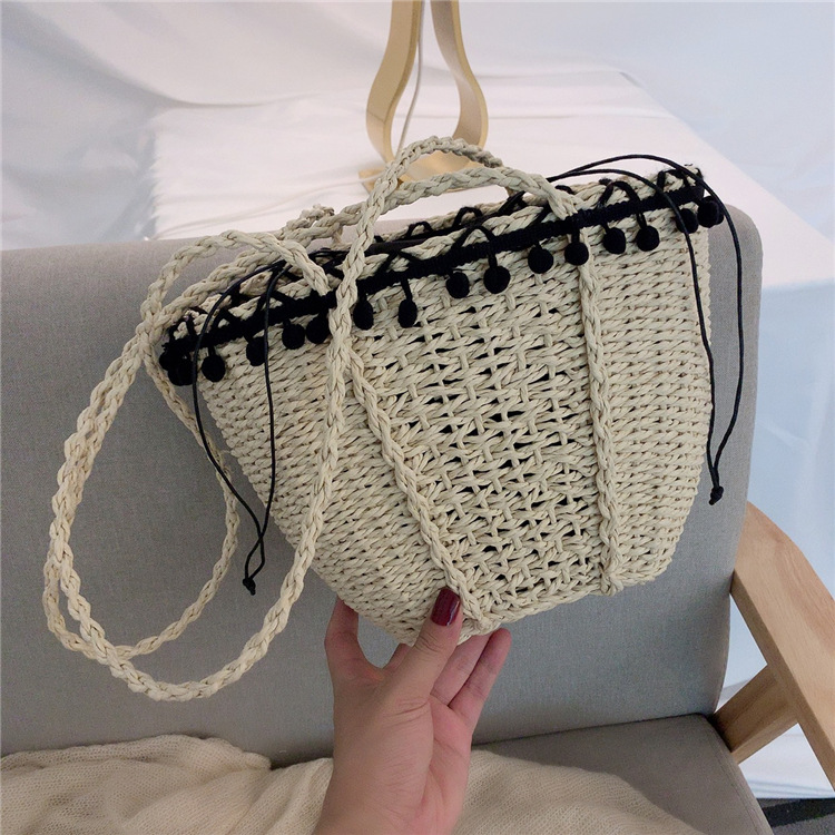 high quality stylish sandbeach knit all-match cheap shopping Women creative fashion summer Handbags