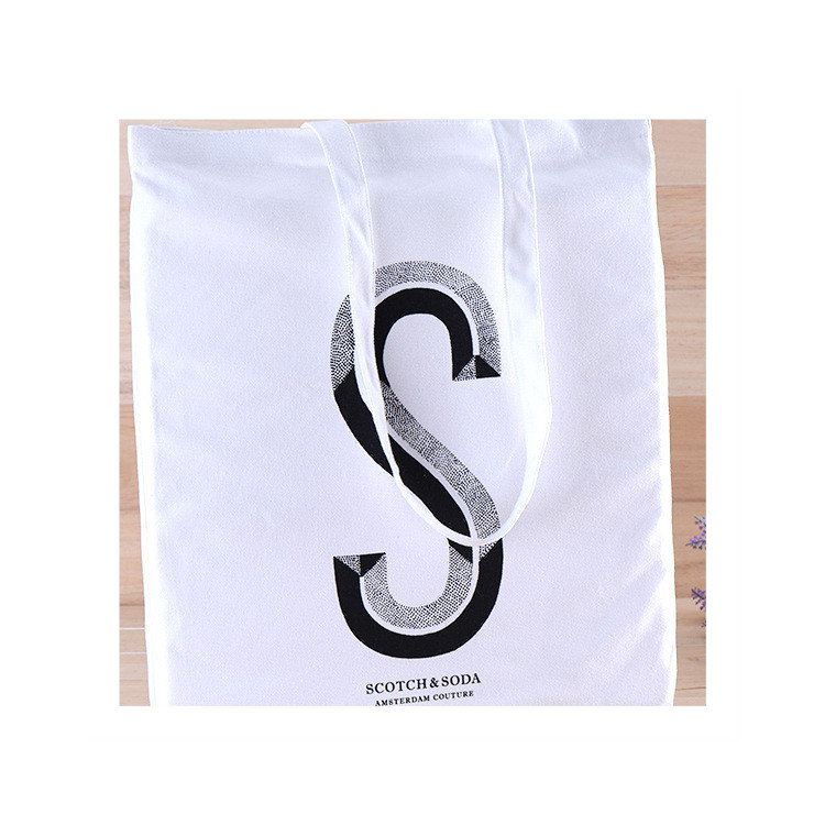 China factory custom with big S printing cotton creative korean style environmental bulk oem shopping bag