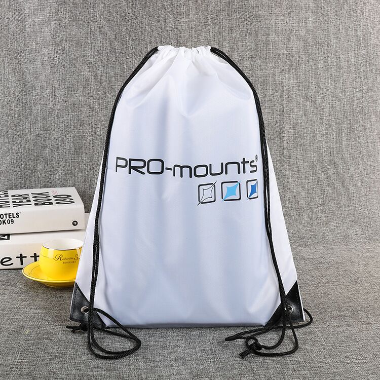 stock cheap nylon storage backpack accept custom logo 210D drawstring backpack for promotion