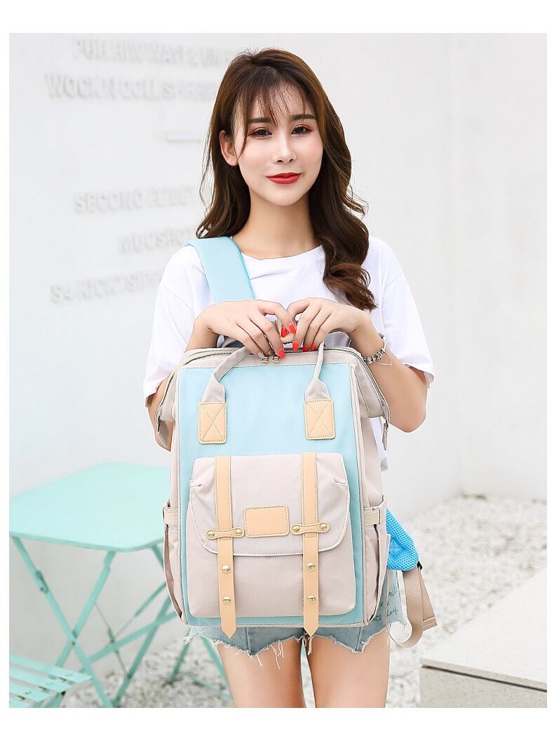 custom printing adult land multifunction mummy baby bag canvas insular import backpack baby diaper bag